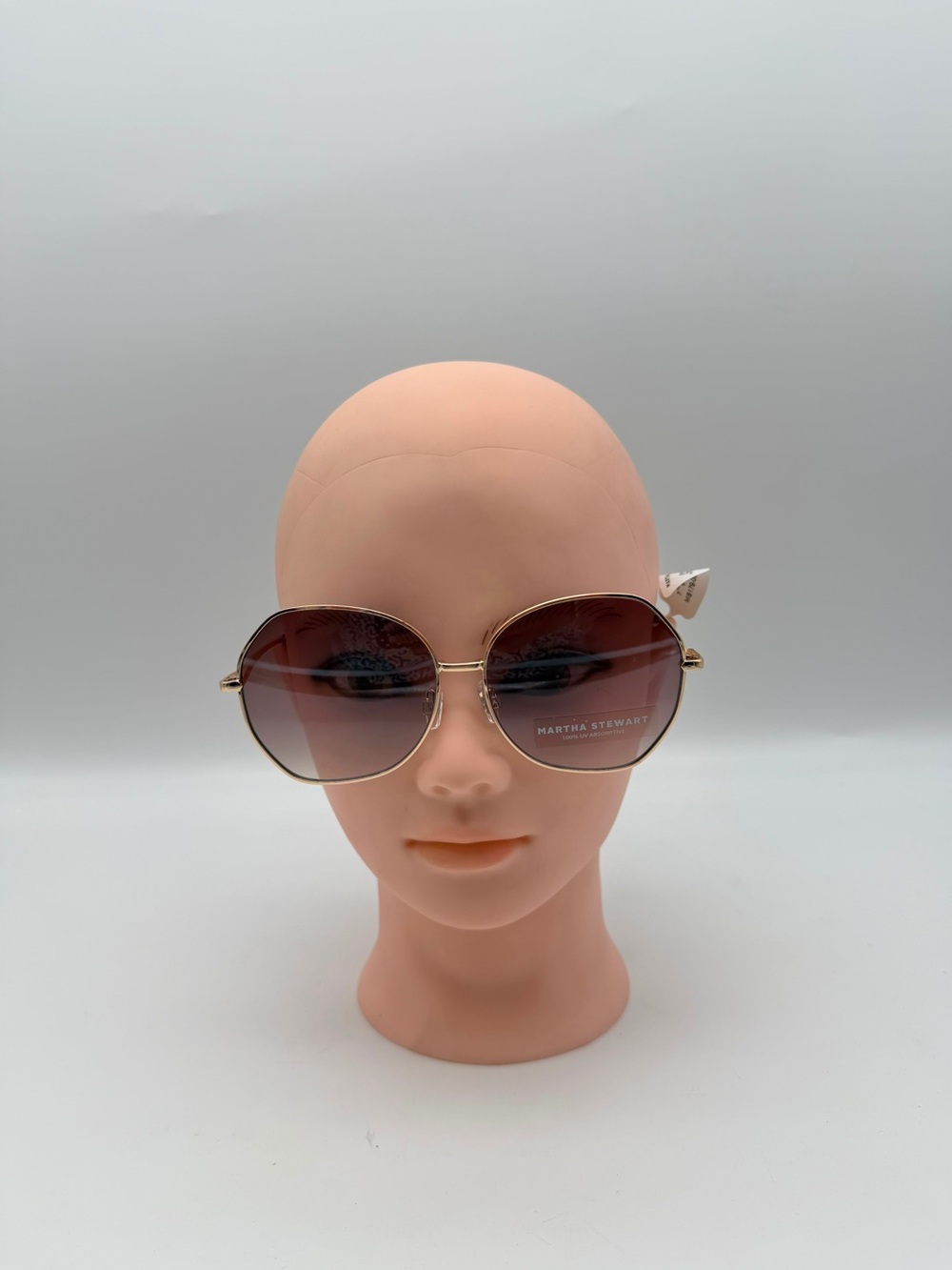 Martha Stewart Gold Frame Sunglasses with Brown Gradient Lenses